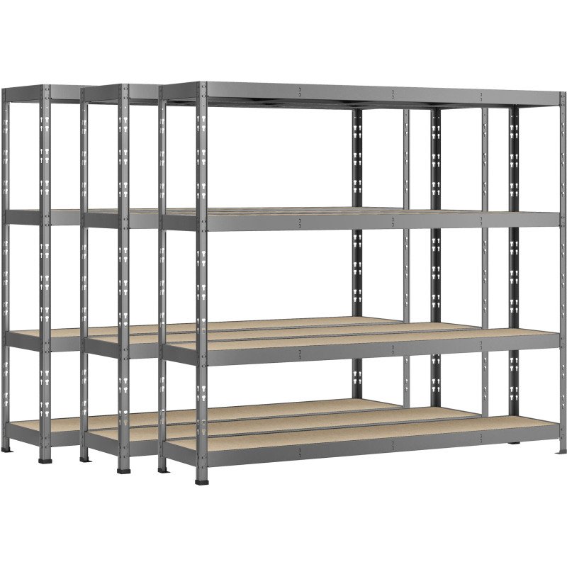 Rayonnage MODULO - Jeu 3 étagères Rack - 4 plateaux