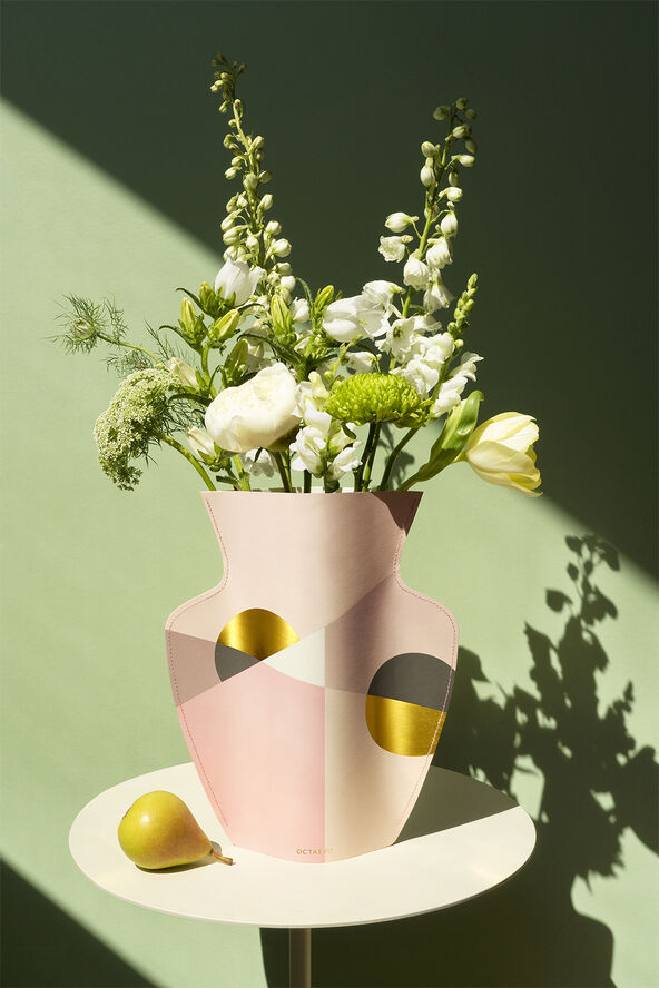 OCTAEVO PAPER VASE SIENA PINK Pink