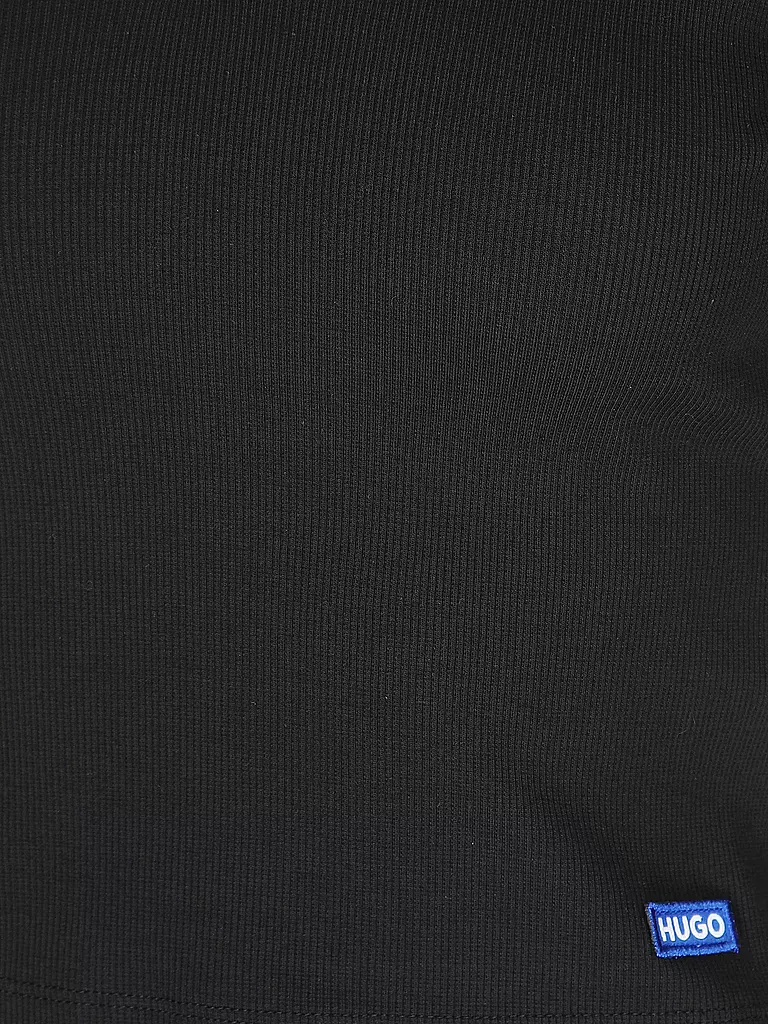 HUGO Langarmshirt DARIMINA Cropped Fit  schwarz