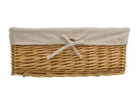 Ensemble de 4 paniers en osier marron doublés