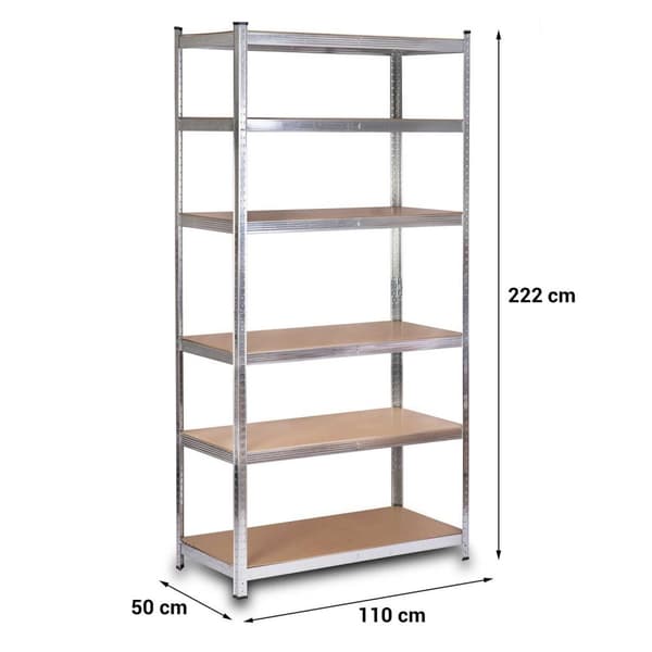 Metallhylle for oppbevaring 222 x 110 x 50 cm Humberg HR-815
