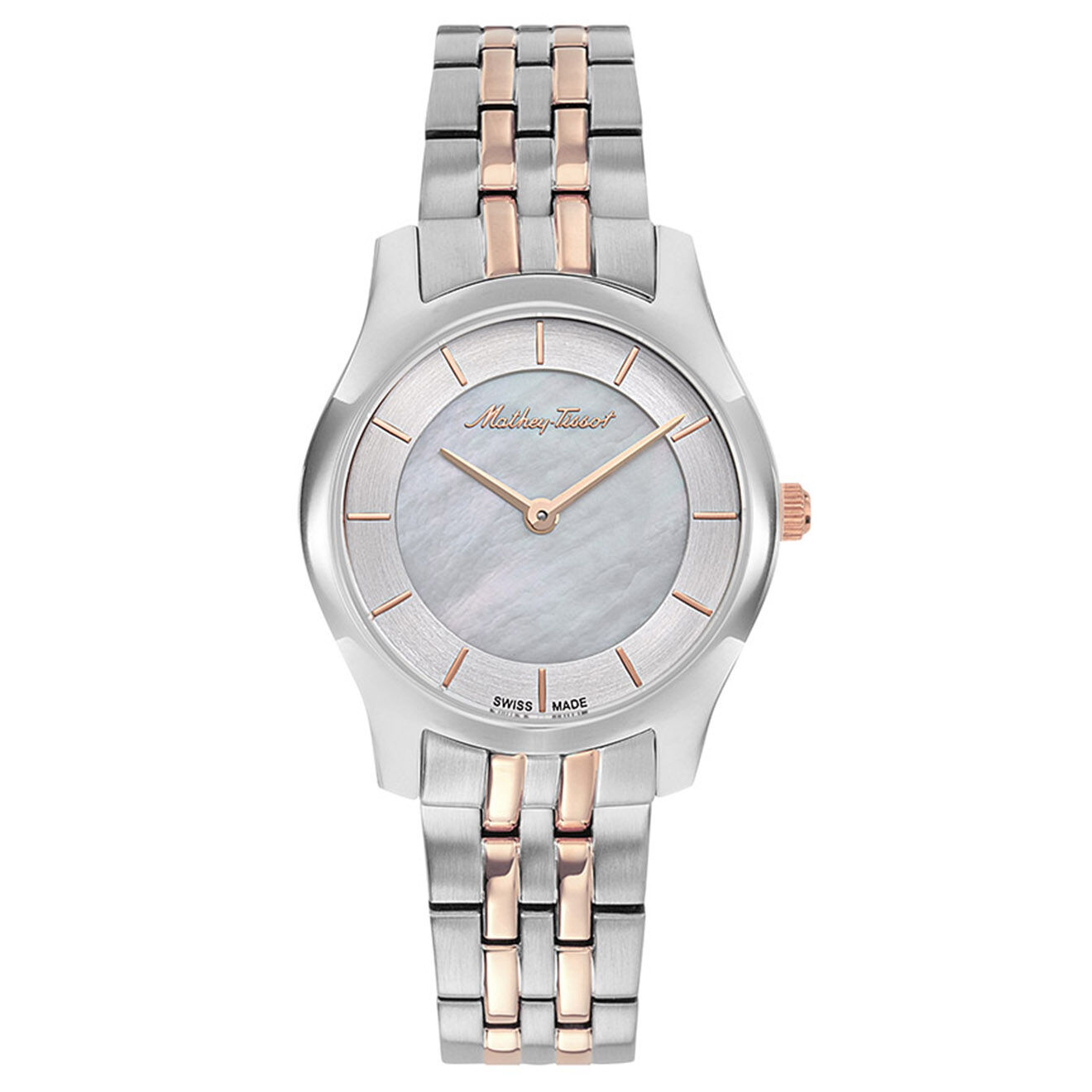 Mathey-Tissot Montre Femme Quartz en Acier Tacy argenté/doré rose