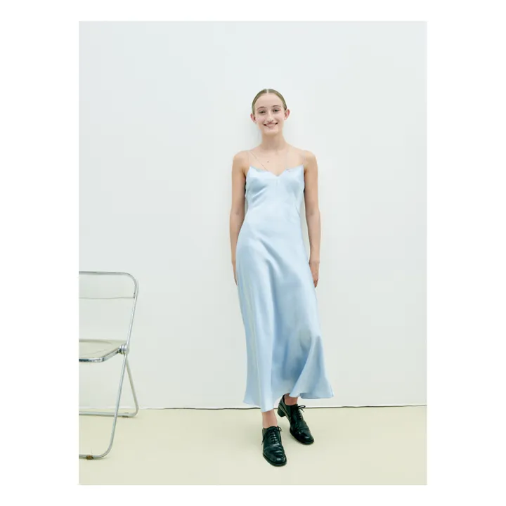 The Garment Robe Catania Slip Soie | Bleu Clair