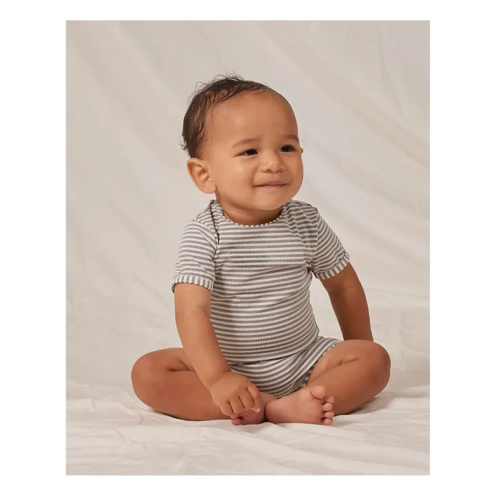 Rylee + Cru Combishort Anti-UV Rayé | Gris