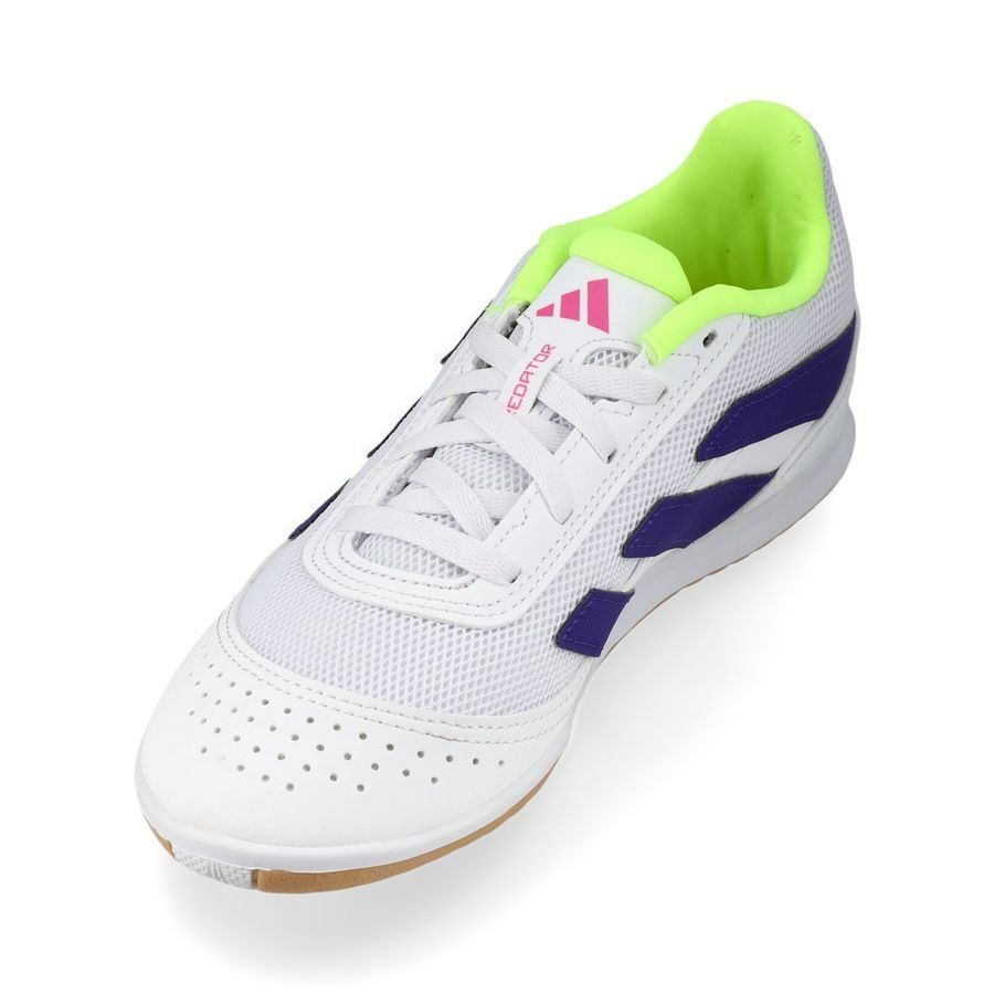adidas Predator Club Sala IN Celestial Victory - Blanc/Violet/Lucid Lemon Enfant