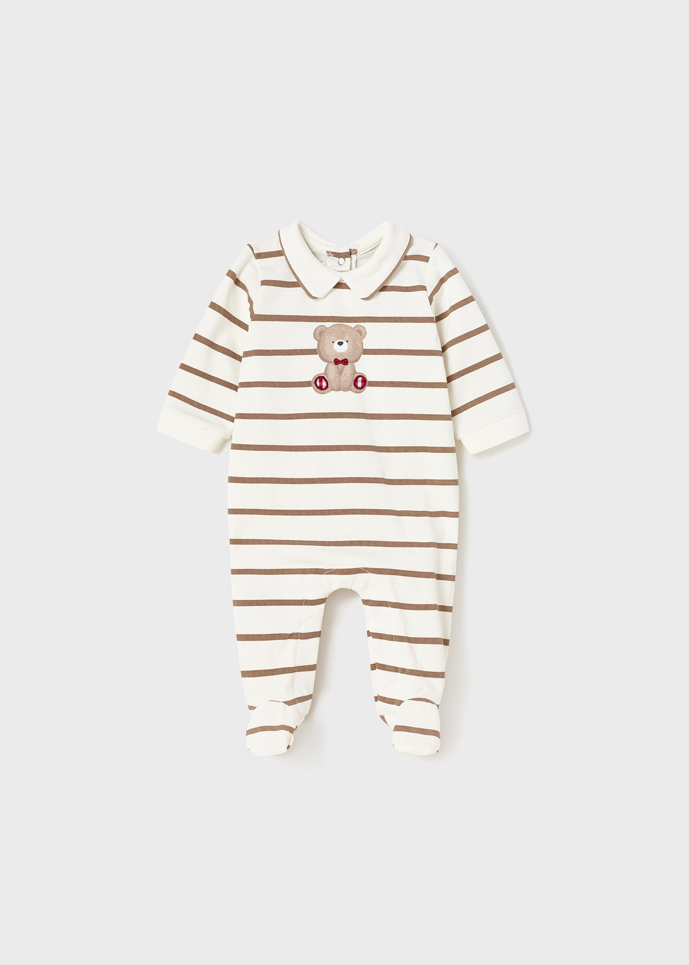 Pijama para recém-nascido com estampa de algodão sustentável