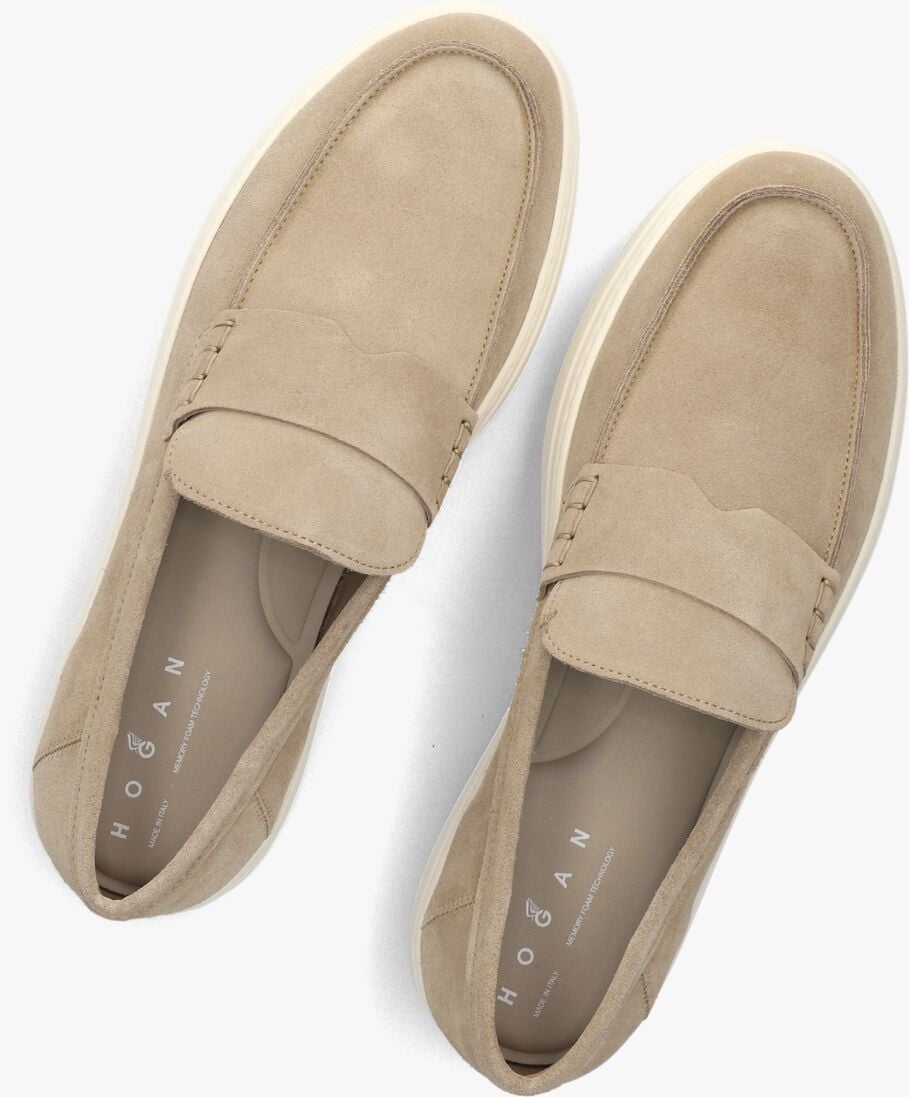 beige hogan instappers h668 mocassino