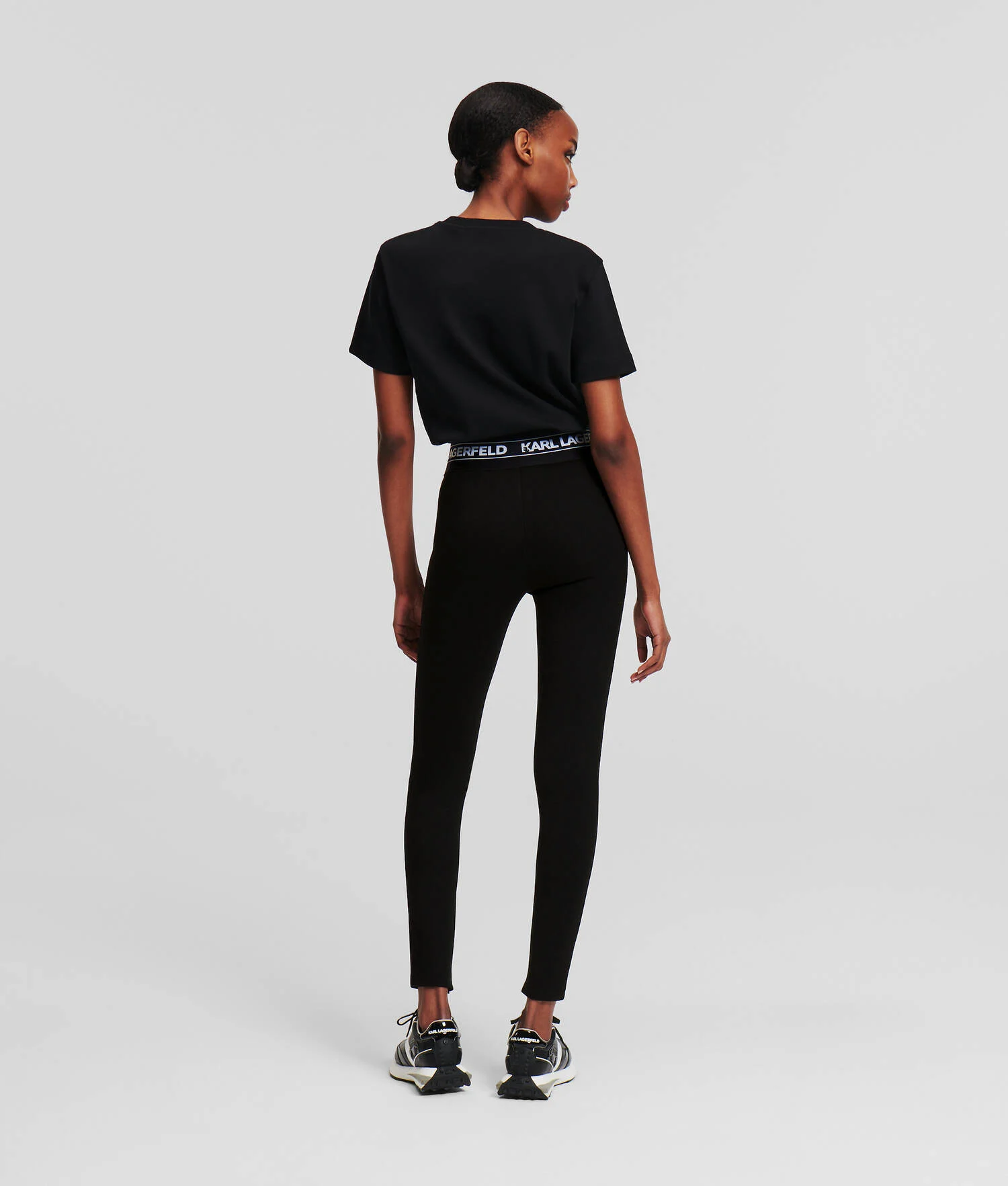 LEGGING EN PUNTO AVEC GALON À LOGO KARL