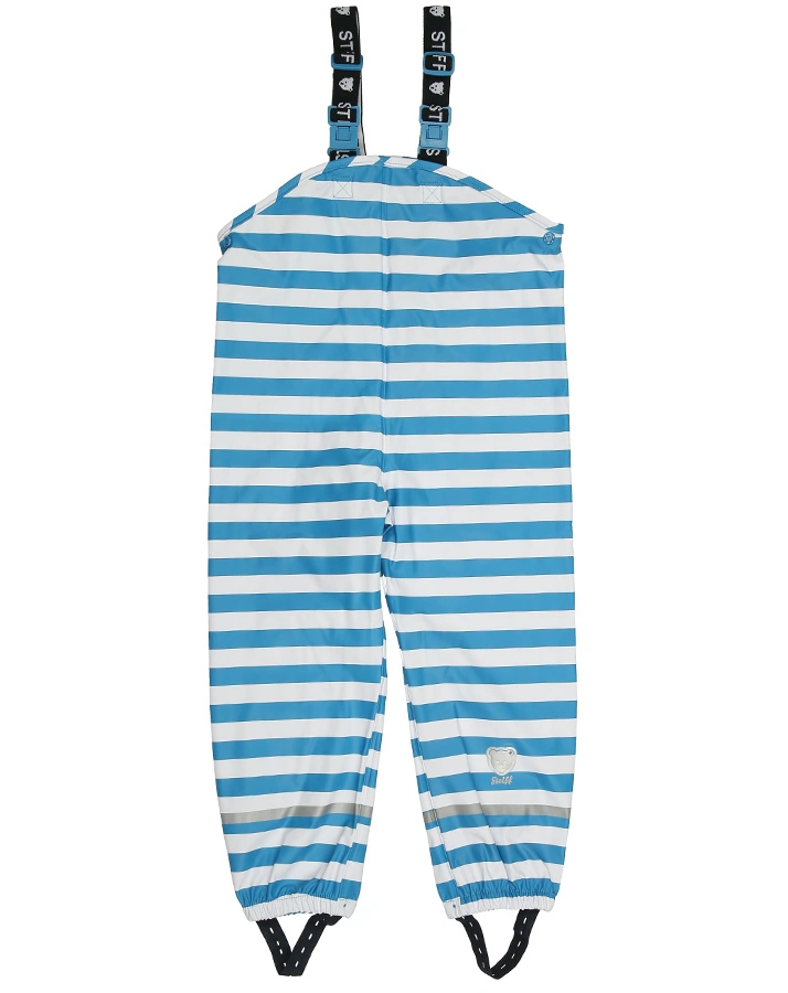 Regenhose STRIPES ALLOVER mit Hosenträgern in blau/weiß (Größe: 80)