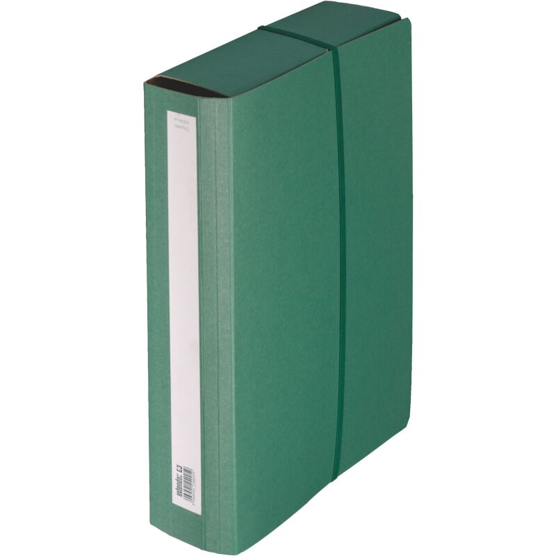 Pochette archives carton à élastique Extendos dos 7 cm verte