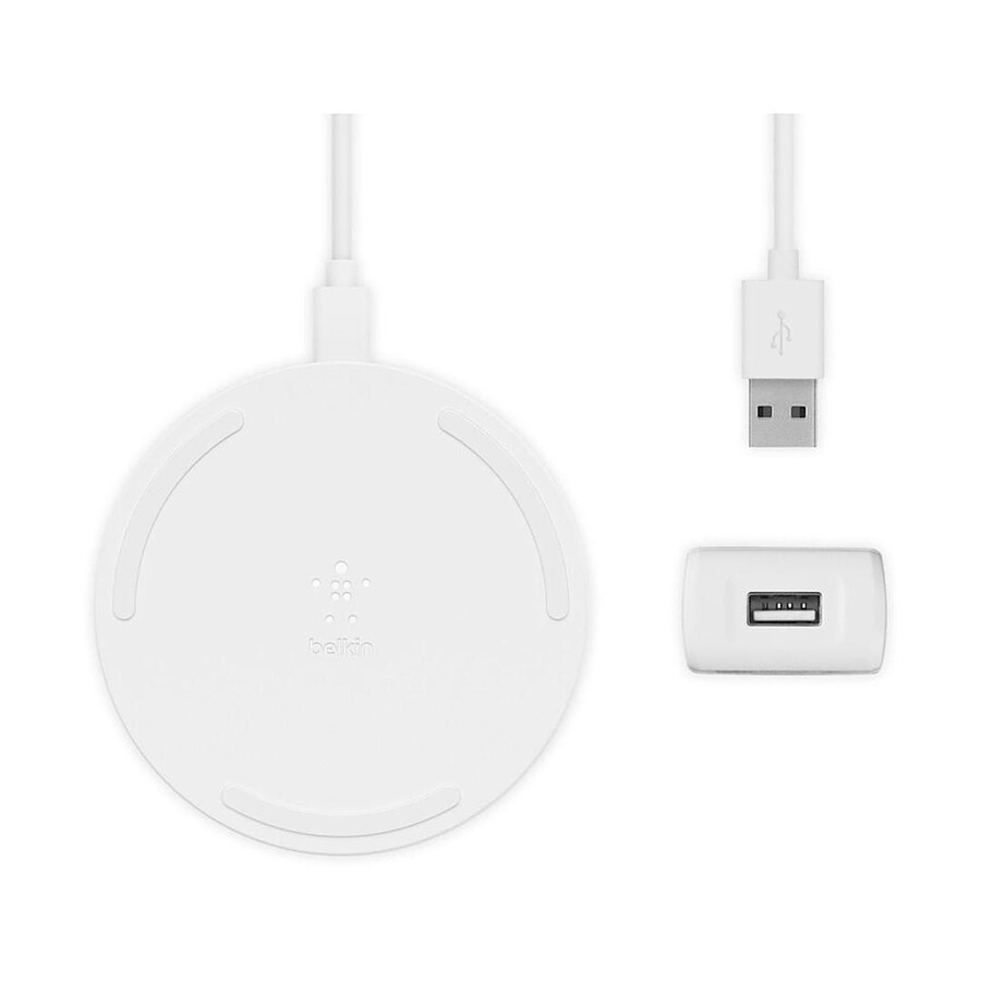 Belkin chargeur à induction (blanc) - USB A - 10W (avec adaptateur secteur Quick Charge 3.0)
