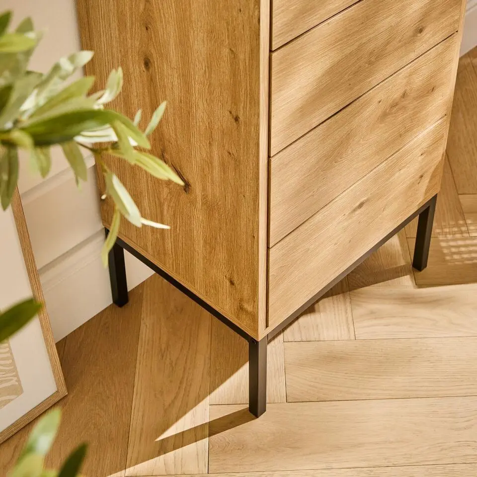CALICOSY - Ladekast LENNY - Licht hout - 100x45x38 cm