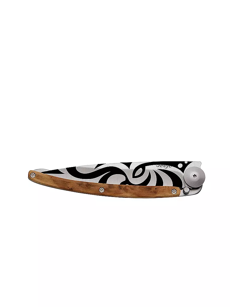 DEEJO Taschenmesser Wacholderholz Titan TRIBAL 37G silber