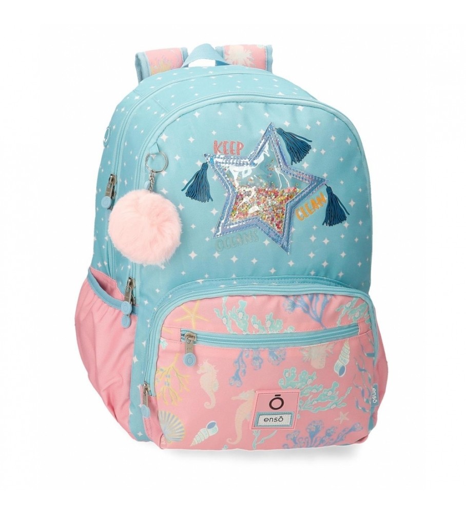 Enso Mochila EnsoKeep The Ocean Clean doble compartimento azul, rosa