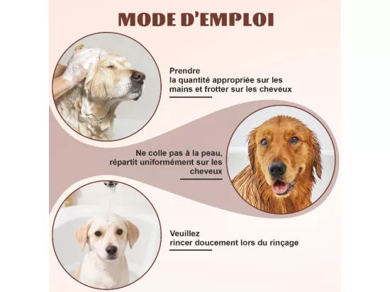 Après-shampoing Naturel pour Chien 250ML,Conditionneur pour chien,Ingrédients actifs naturels,Conditionneur de Pelage