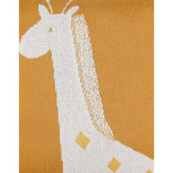 Tiga, Stegi & Ops Coussin tricot en jacquard BIO   Ocre        de               Noukies