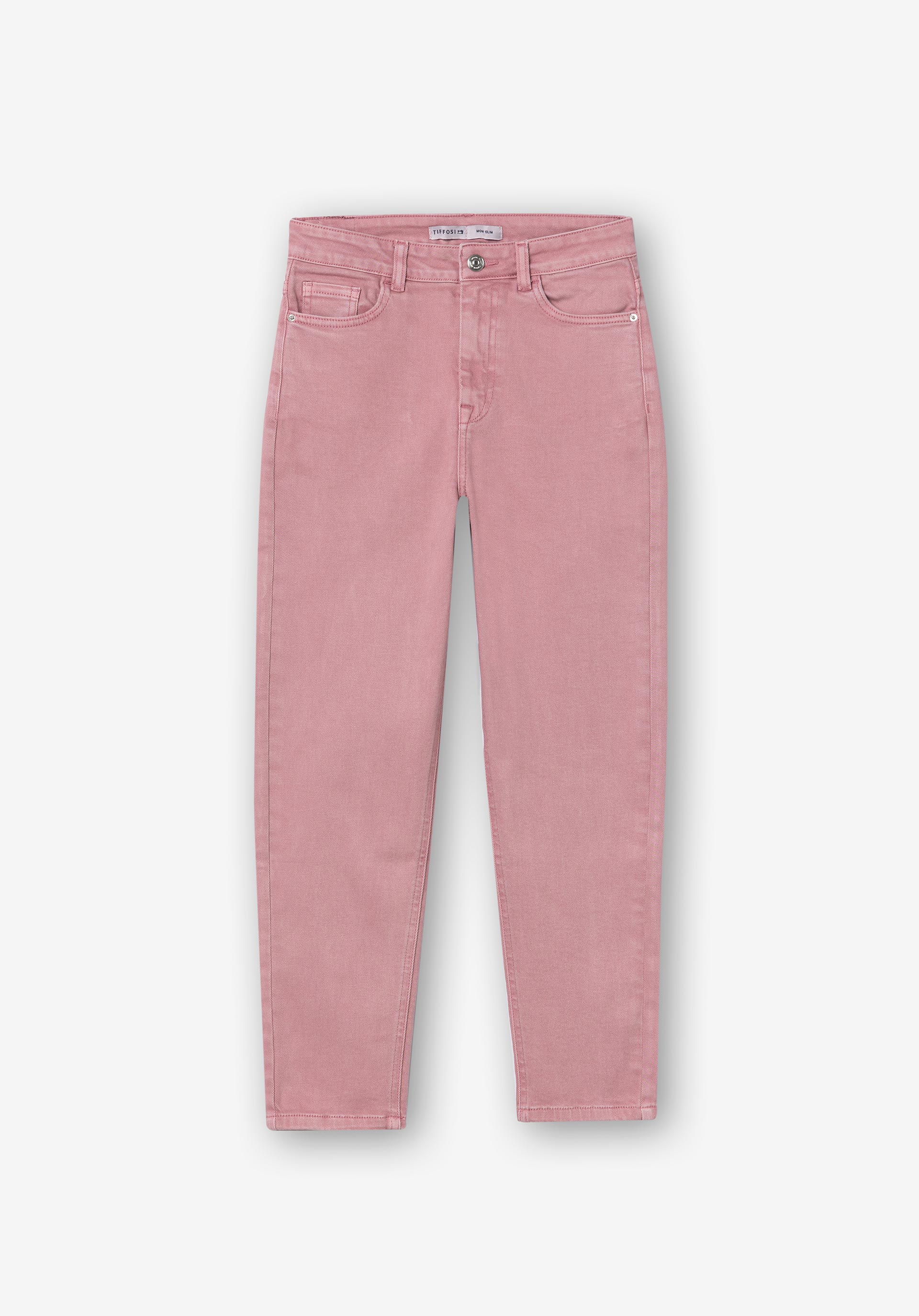 Jeans Mom Slim Fit Cintura Alta