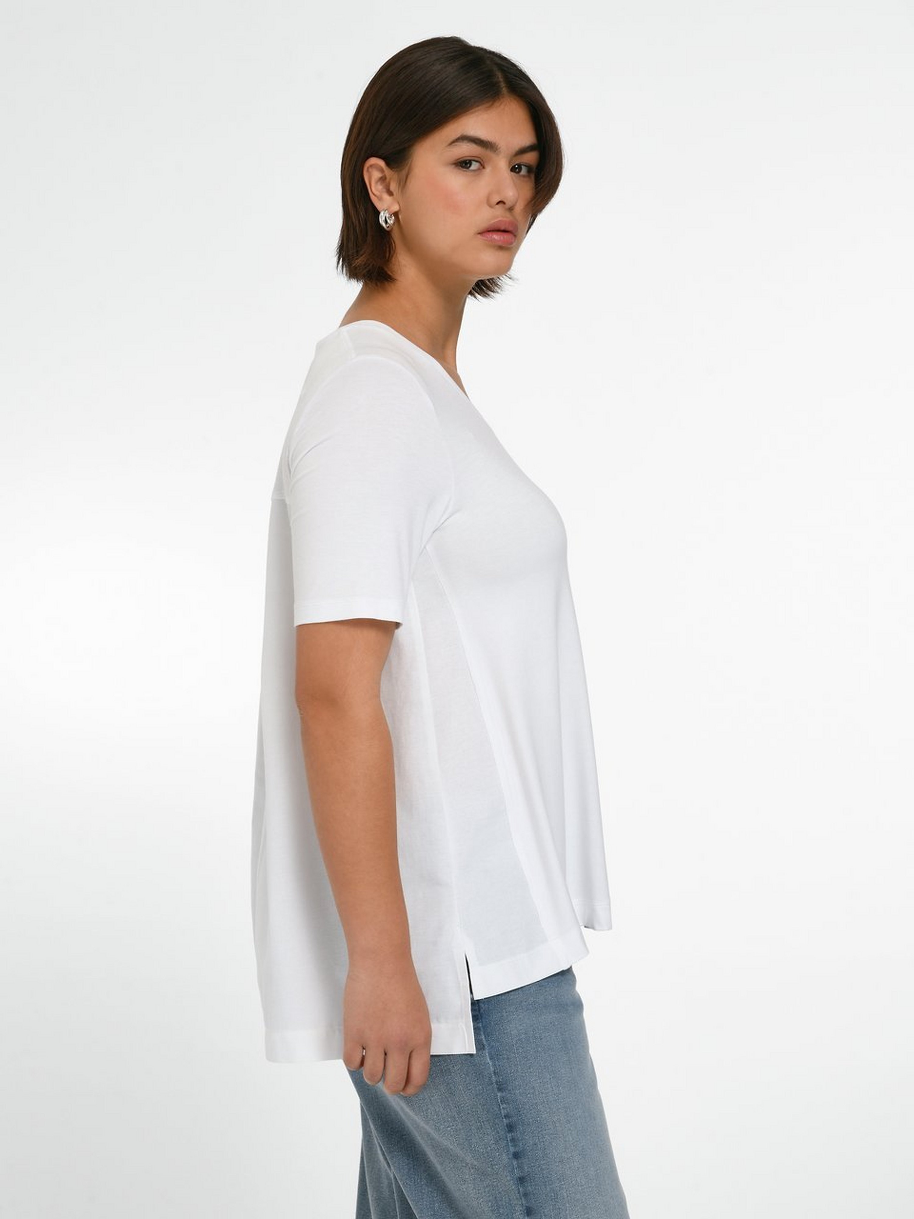 Rundhals-Shirt mit 1/2-Arm