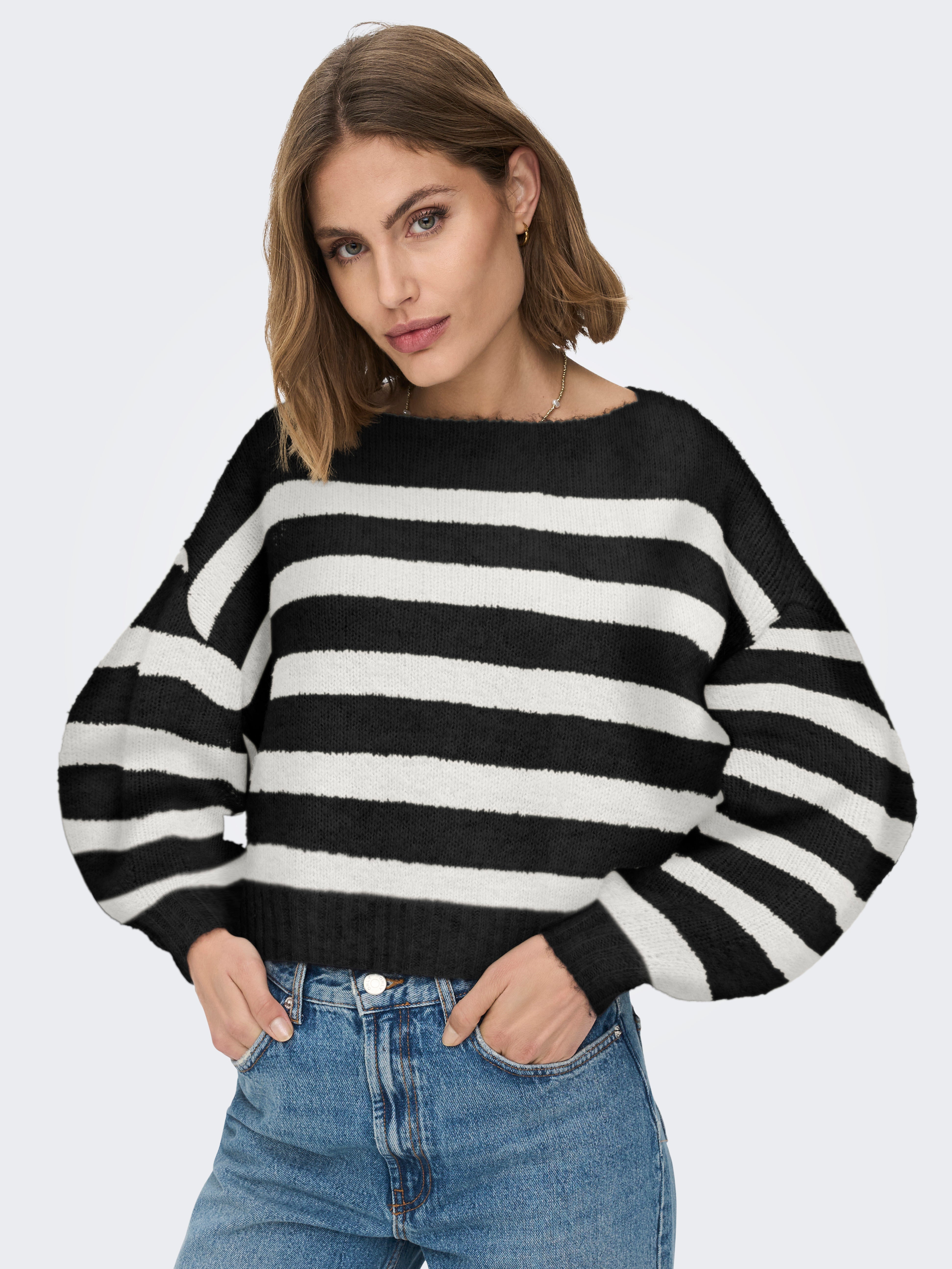 ONLAYA Strickpullover Black