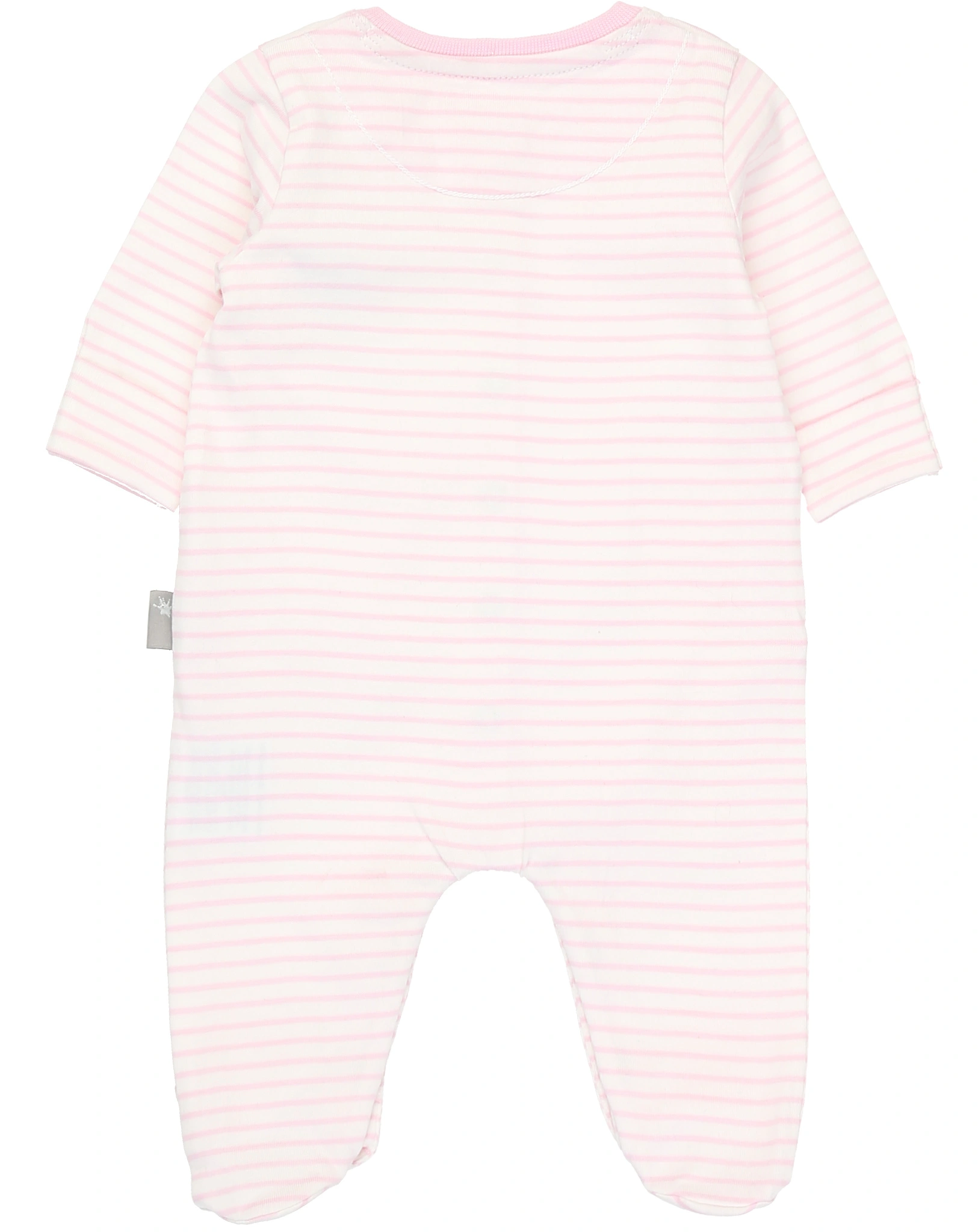 Strampler CLASSIC GIRL mit Fuß gestreift in rosa