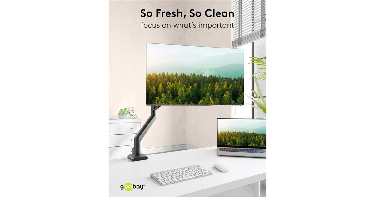goobaySingle Monitor Mount, 17 tot 32 inch monitorarm  (Zwart)