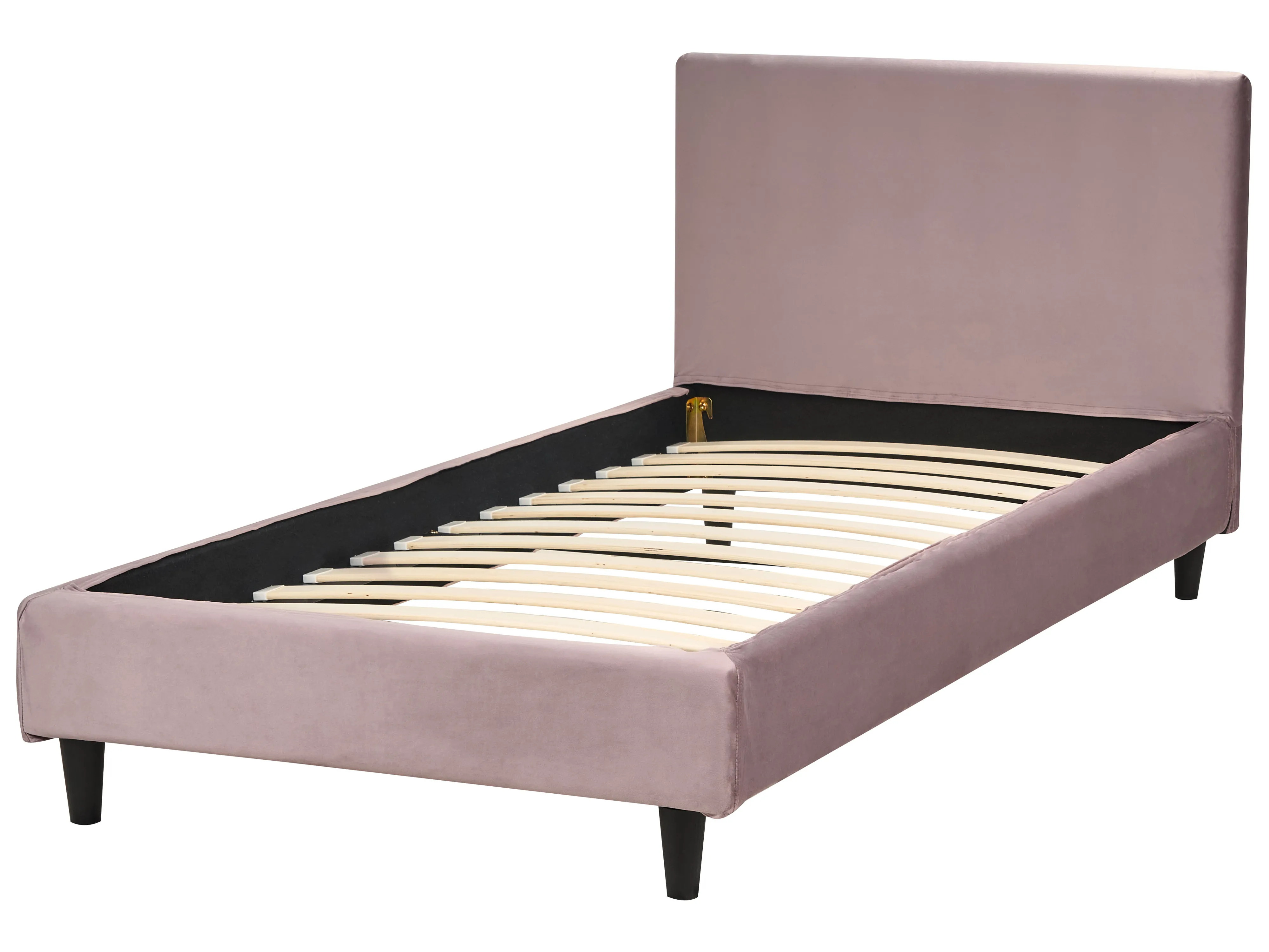 Bed Fluweel FITOU 90 x 200 cm Roze