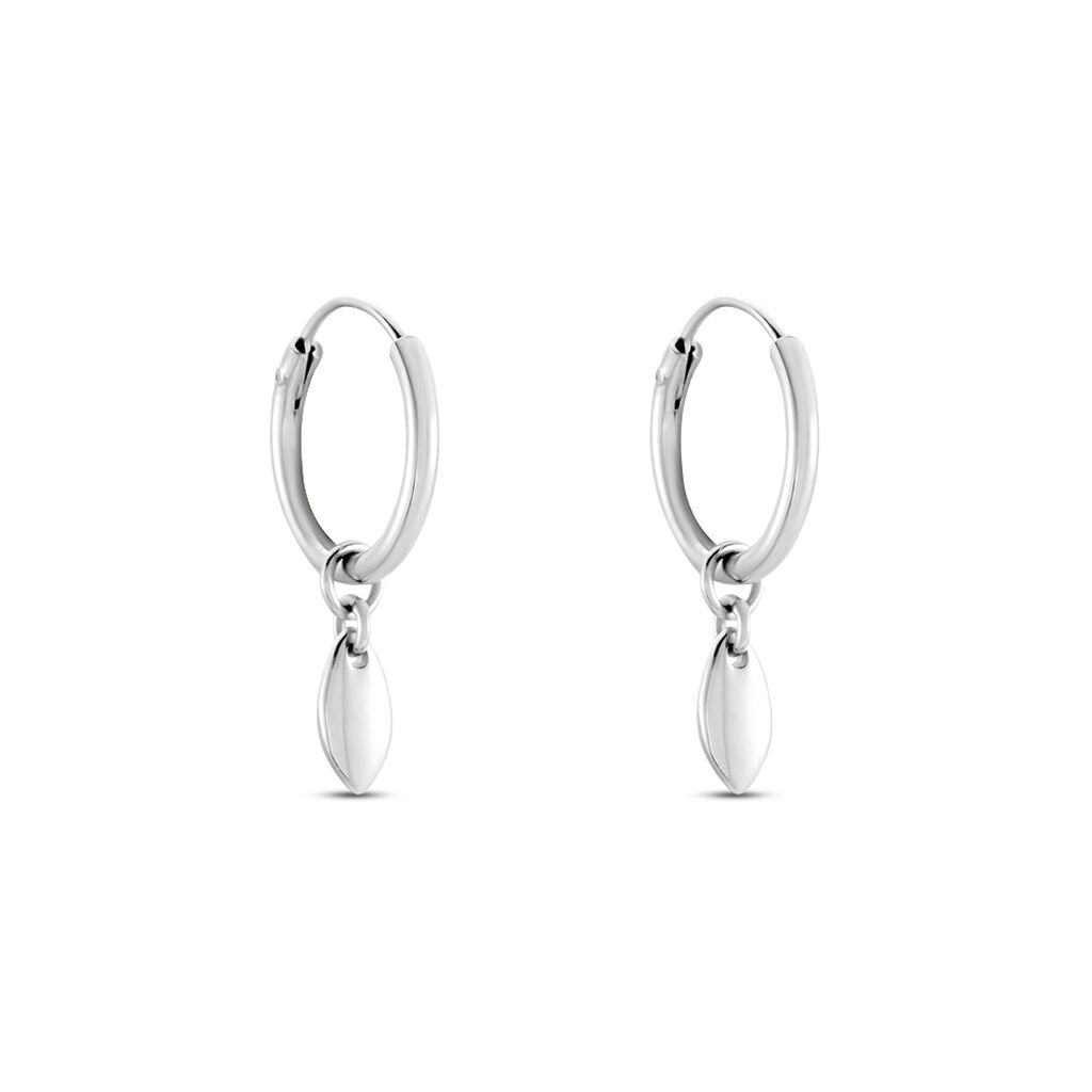 Créoles Argent Blanc Shelia