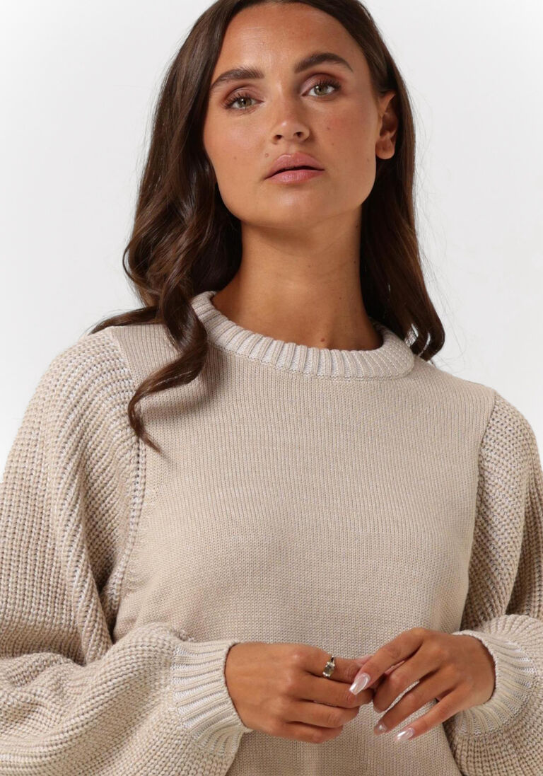 ANOTHER LABEL beige another label sweater ulla knitted pull l/s