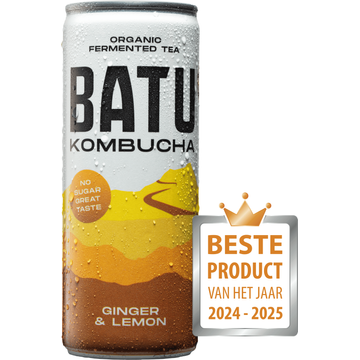 Batu Kombucha Organic Fermented Tea Ginger & Lemon 250 ml