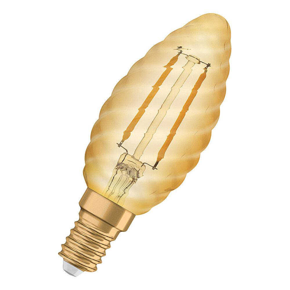 LYSPÆRE OSRAM VINTAGE 1906 LED KRON VRIDD GULL 824 E14 2,5W
