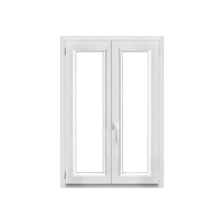 Fenêtre PVC 2 vantaux oscillo-battant GoodHome blanc - l.80 x h.115 cm