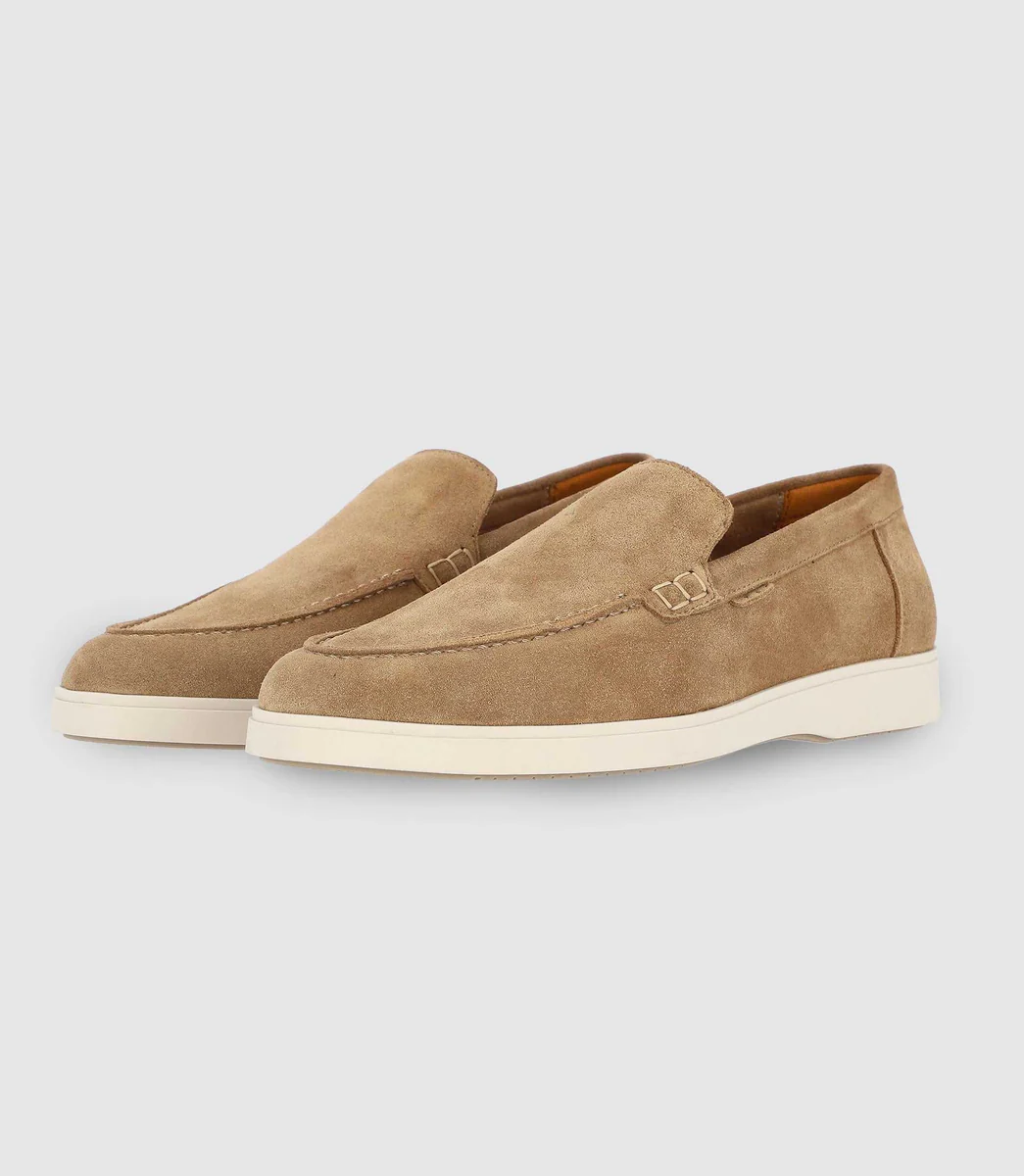 Mocassins en daim beige