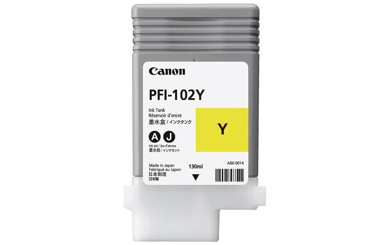Tinte PFI-102Y / 0898B001 YellowGelb, 130 ml