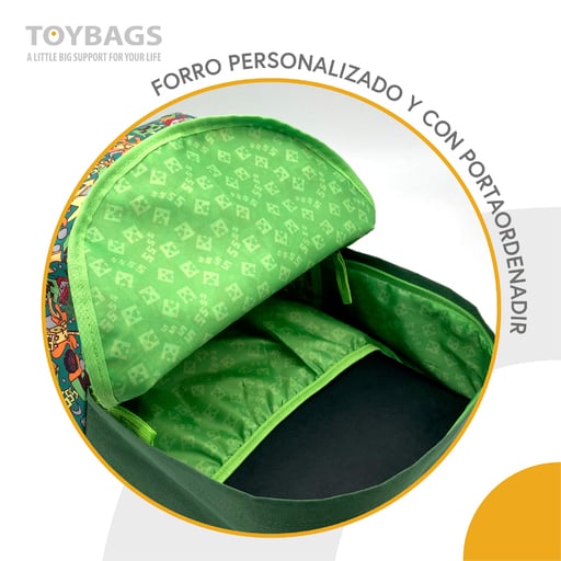 Mochila Escolar Minecraft Crazy Americana Adaptável A Carro