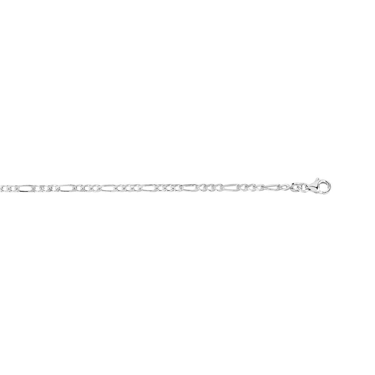 Chaîne argent 925 maille cheval alternée triple 45 cm