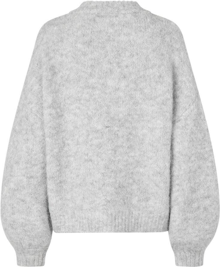 A-VIEW Patrisia solid knit pullover Light grey melange