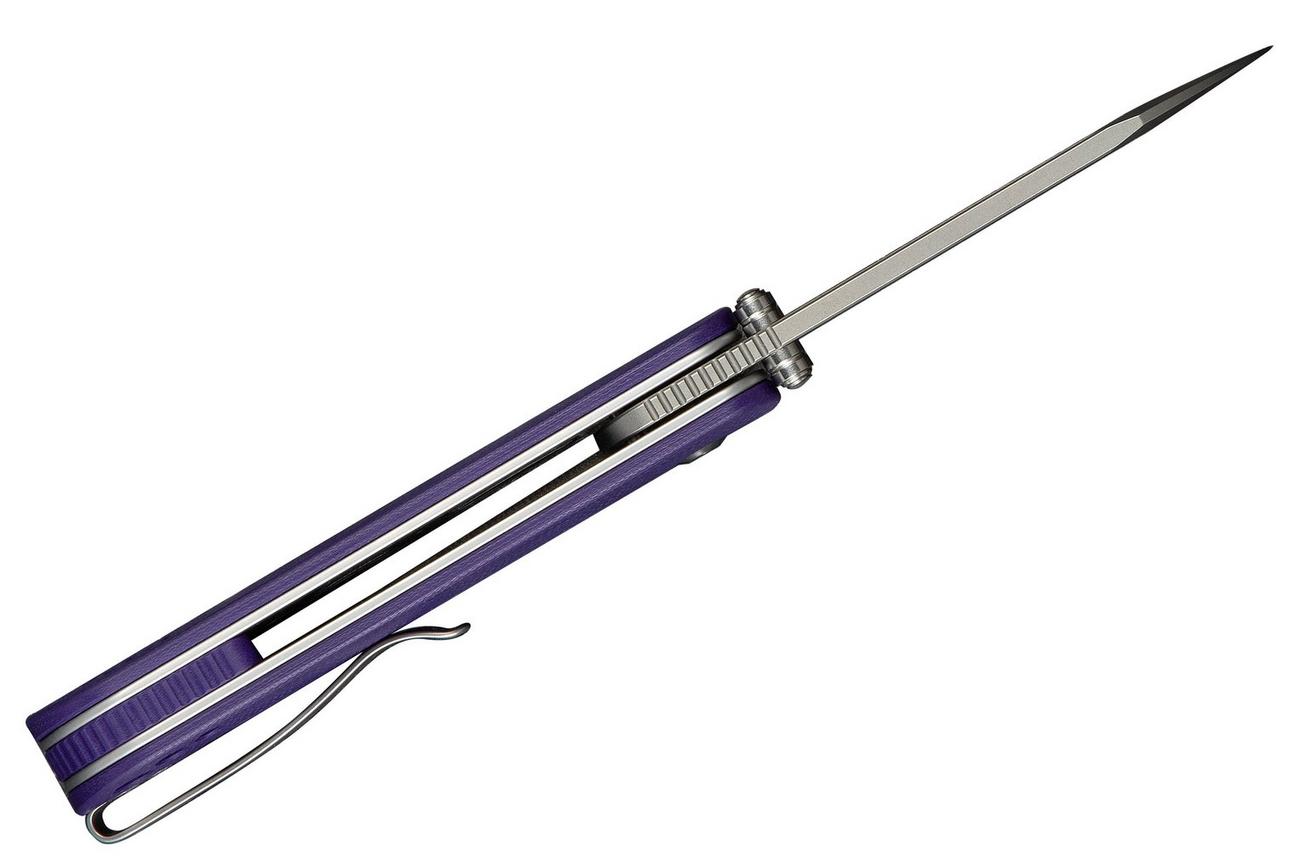Civivi Crabby C24055-2 Stonewashed 14C28N, Purple G10, zakmes, Ken Onion Jr. design
