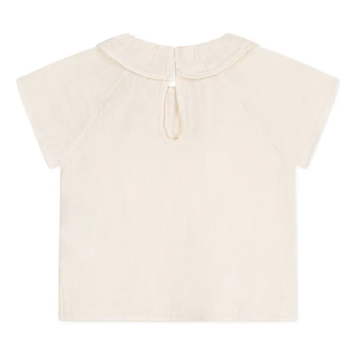 Petit Bateau Blouse Manny Gaze de Coton | Ecru