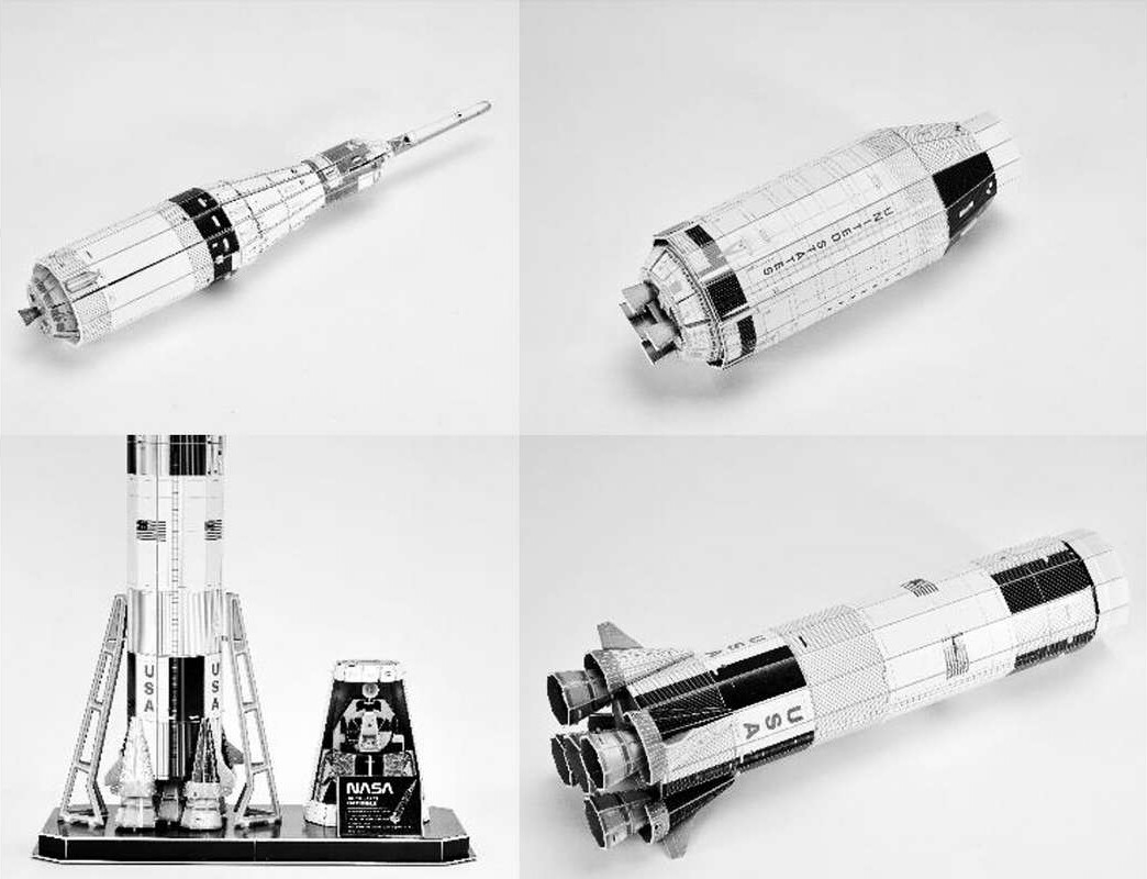Revell 3D Puzzle - Apollo 11 Saturn V - 136 Brikker - 81,5 CM