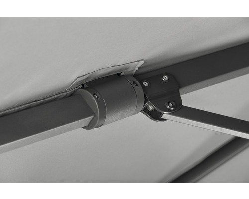 Schneider Rhodos Twist parasol, 300 x 300 cm, zilvergrijs