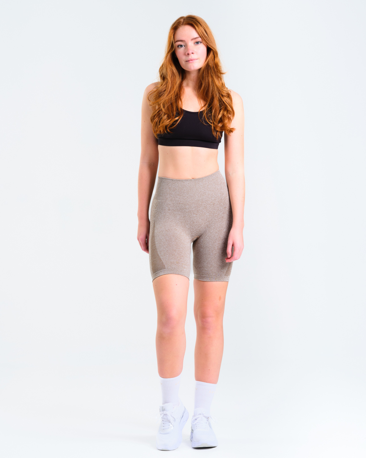 LEVITY Solar Seamless Shorts Mole Brown Marl