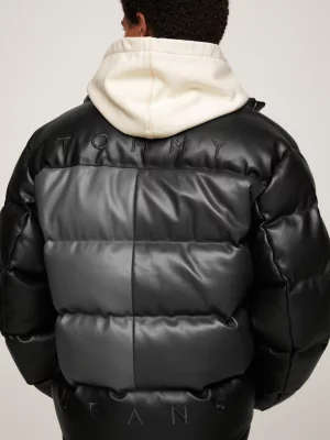 Jaqueta puffer Tommy Remastered Alaska com blocos de cores tonais