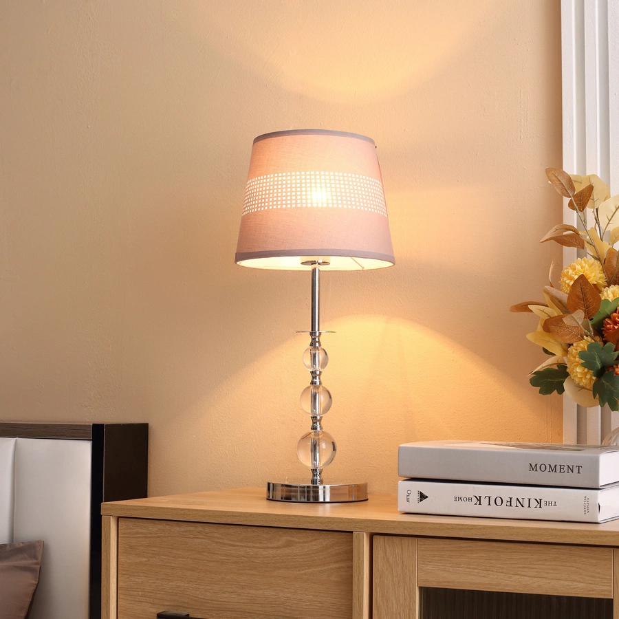 HOMCOM Tischlampe mit Acrylkugeln bunt