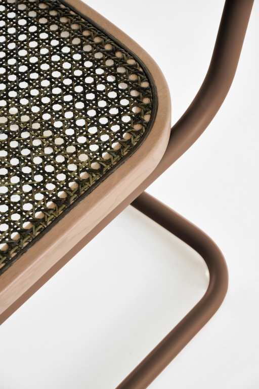 Thonet S32 V eetkamerstoel Dark Melange Rosewood