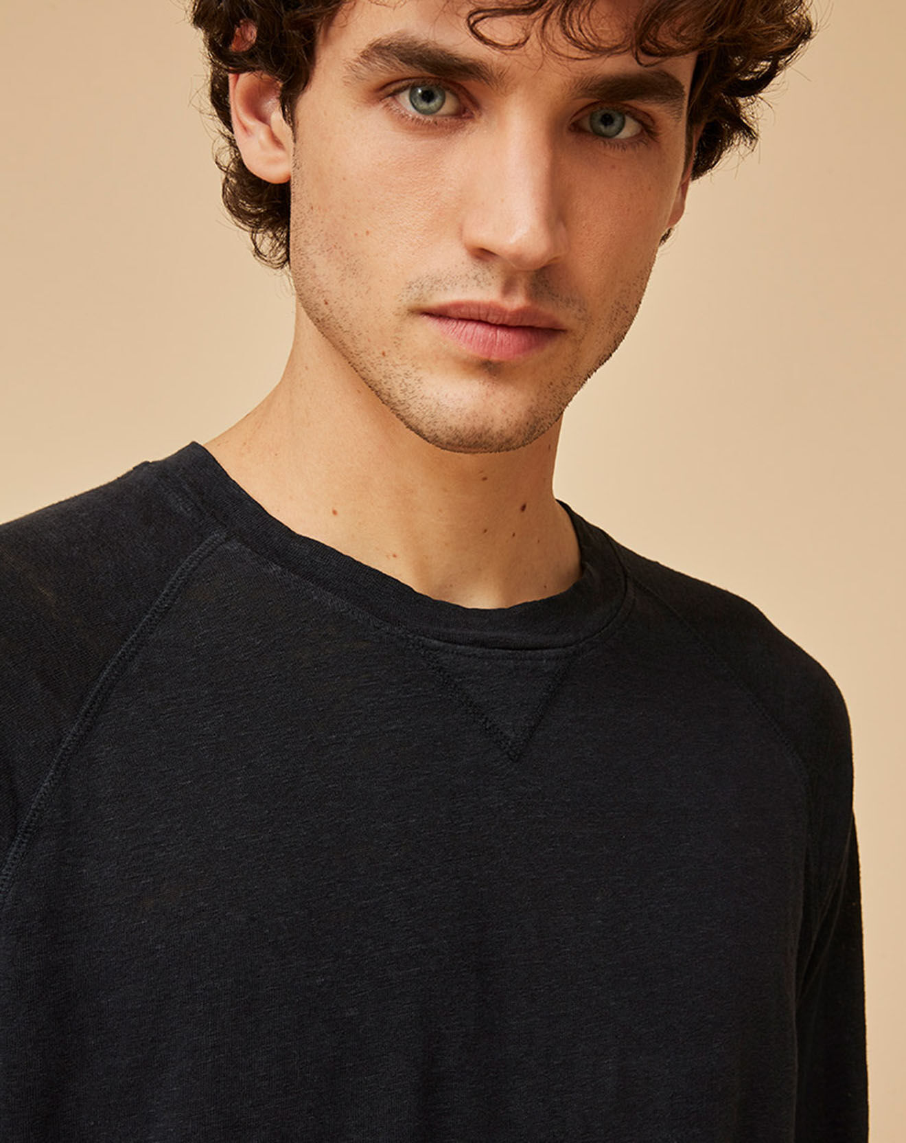 Harris Wilson T-Shirt 100% Lin Philomen fumée