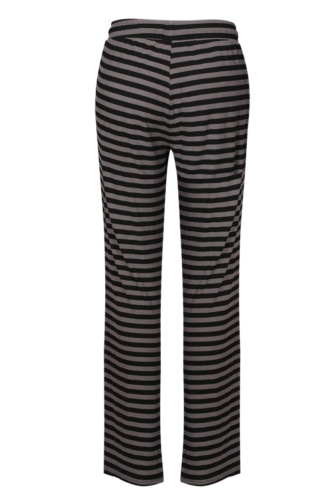 Liberte Natalia-Straight-Pants black dark grey stripe