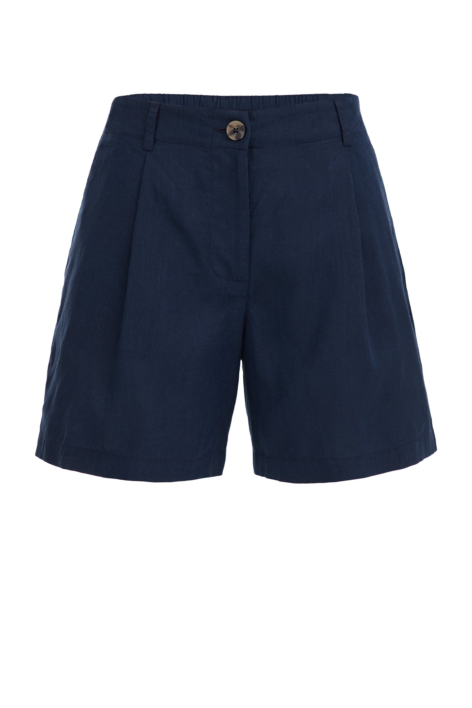 short van linnenmix WE Fashion Donkerblauw