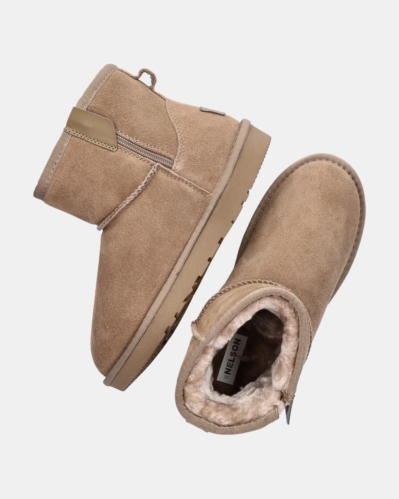 Nelson Gevoerde boots  - bruin