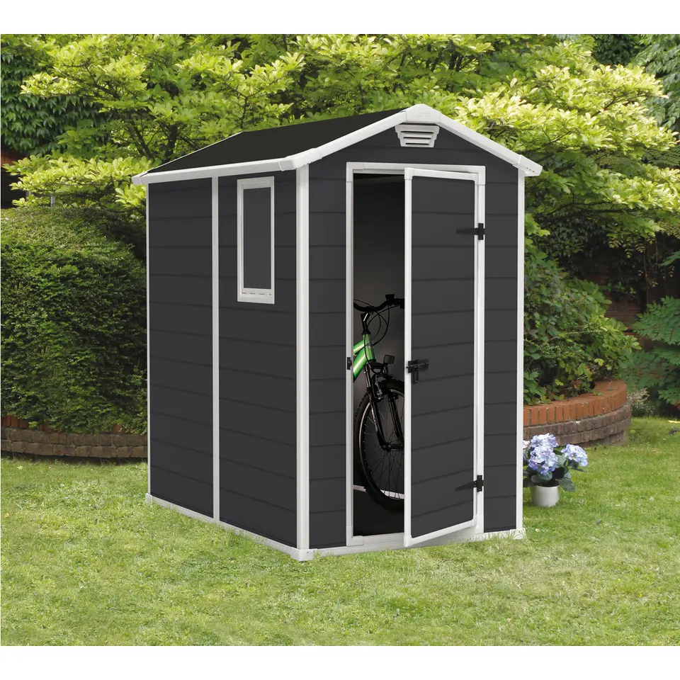 Keter Manor 46 Tuinhuis - 130x192x198 cm - Antraciet