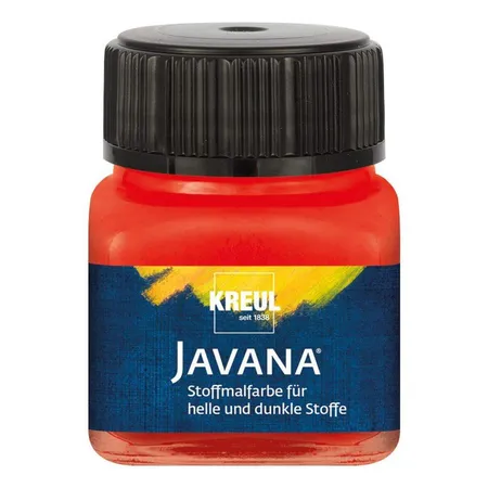 KREUL Javana Stoffmalfarbe für helle und dunkle Stoffe Rot 20 ml
